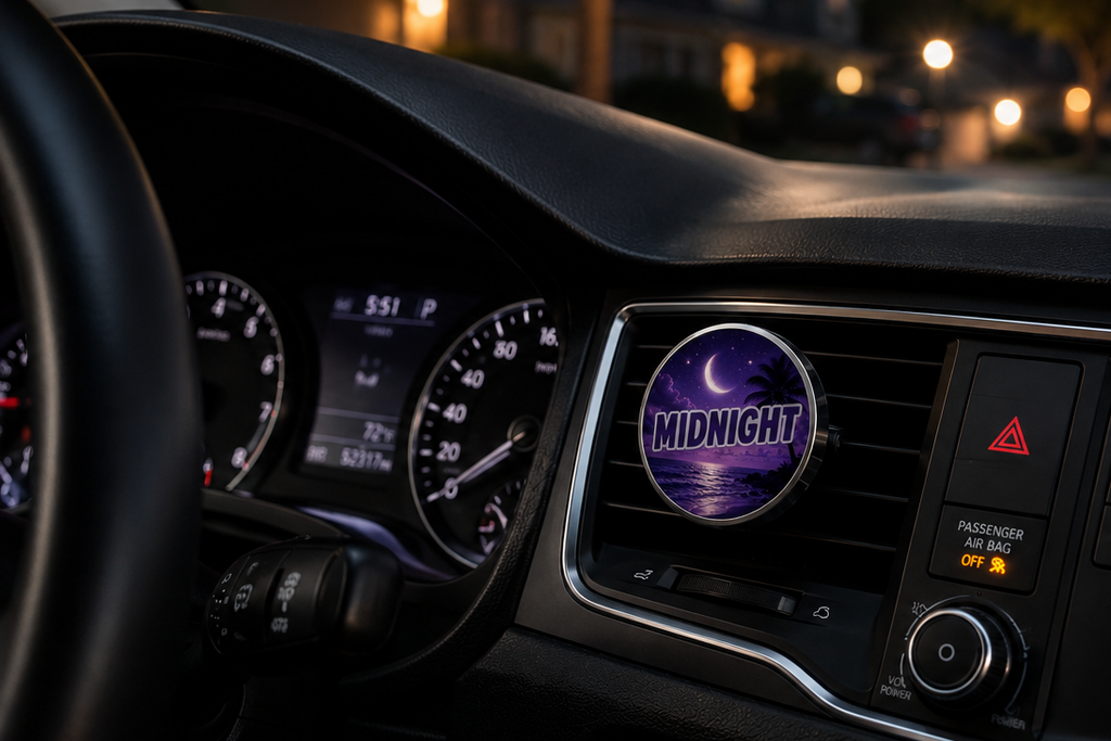 Midnight Magnetic Refillable Car Vent Clip Diffuser | Luxury Car Air Freshener
