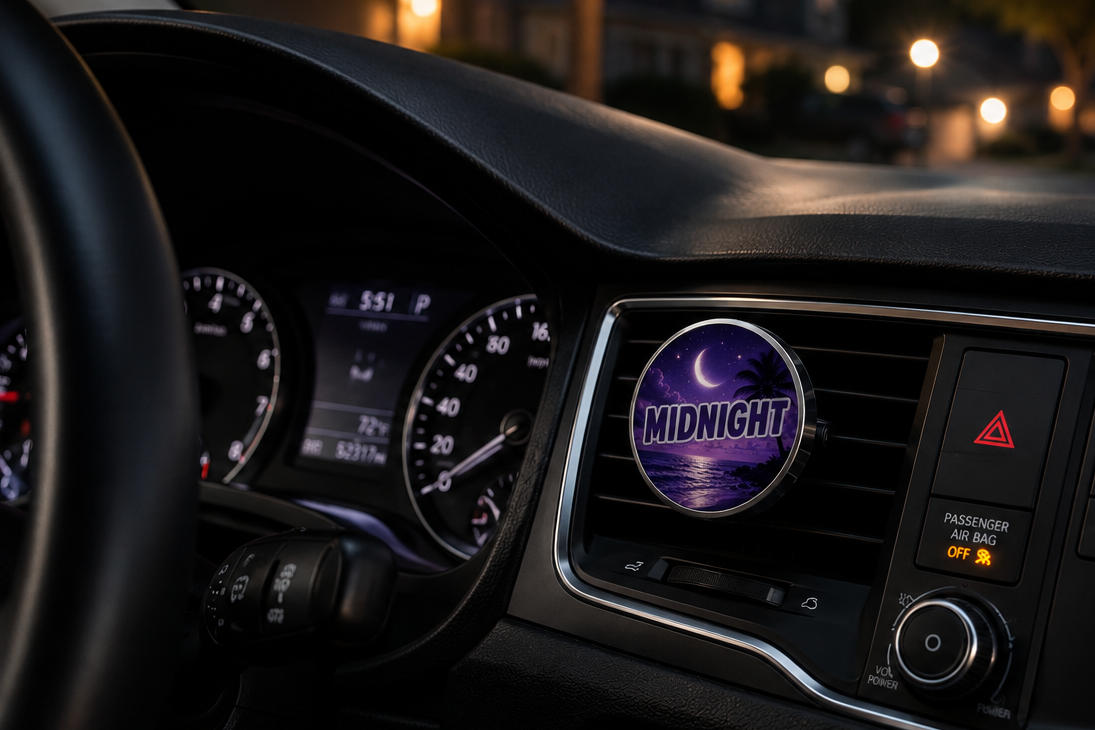 Midnight Magnetic Refillable Car Vent Clip Diffuser | Luxury Car Air Freshener