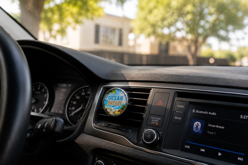 Ocean Breeze Magnetic Refillable Car Air Freshener Vent Clip – Long-Lasting Car Fragrance